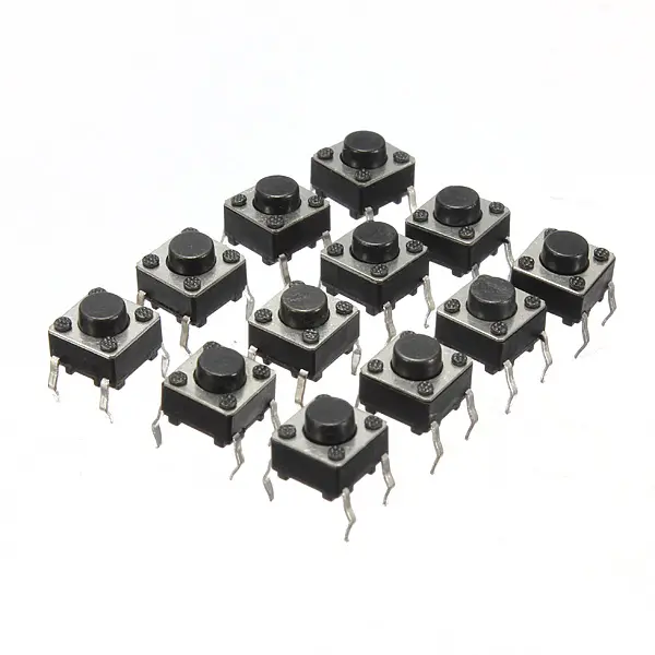 Geekcreit® 100pcs Mini Micro Momentary Tactile Touch Switch Push Button DIP P4 Normally Open