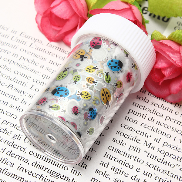 Colorful Leopard, Flower, Stripe, Fruit and Insect Nail Art Foils Wraps Transfer Paper