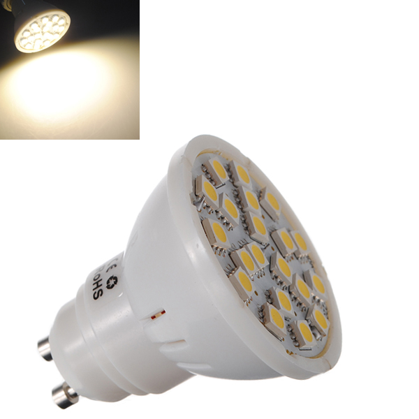 

GU10 5W 320LM Теплый белый 20 SMD 5050 LED Spot Lightt Лампа Bulb 220V