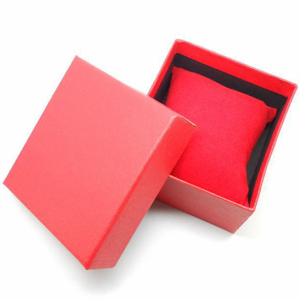

Красный синий черный квадрат картона ювелирные наручные часы коробка