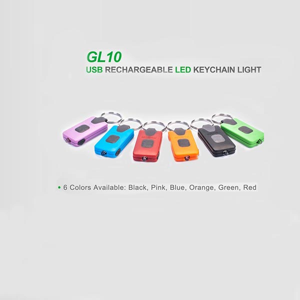 

NEXTORCH GL10 MICRO USB Rechargerable LED Keychain Light Six Color