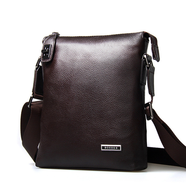 

Men's Leather Shoulder Bag Zipper Hasp Vertical Bags
