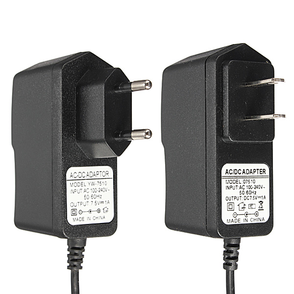 

AC 100-240V DC 7.5V 1A 1000mA Power Supply Adapter Charger