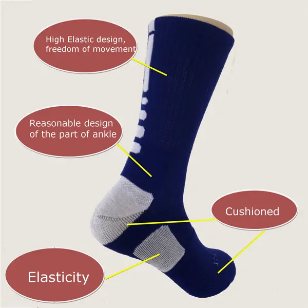 Mens Middle Tube Professional Quick-dry Basketball Sports Socks