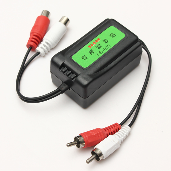 

Car RCA Amplifier Ground Loop Isolator Audio Noise Filter Suppressor