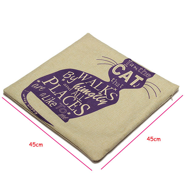 linen cat pillow case