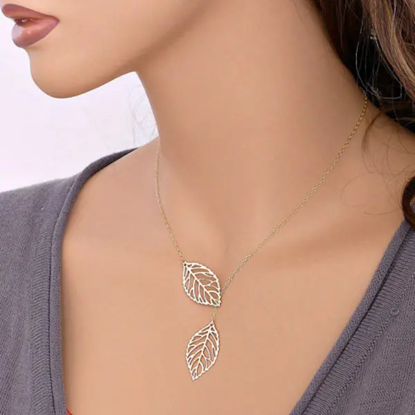 Leaves Infinity Pendant Necklace