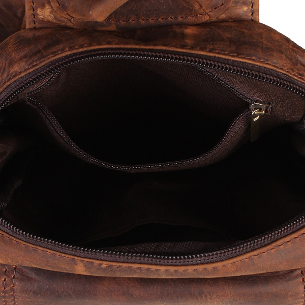Vintage Retro Genuine Leather Cowhide Men Chest Bag Shoulder Bag - US$85.50