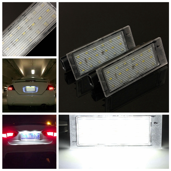 

2X Ошибка автомобиль бесплатно LED номерной знак света лампа для Renault