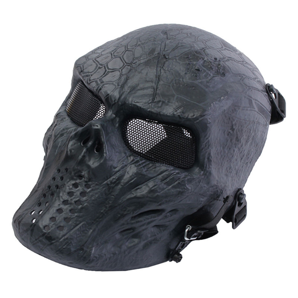 Airsoft paintball plein visage crâne masque protection tactique équipement de plein air