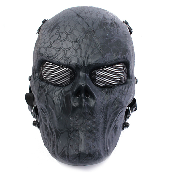 Airsoft paintball plein visage crâne masque protection tactique équipement de plein air
