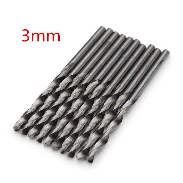 

10pcs 3.0mm Micro HSS Twist Drill Bits Straight Shank Auger Bits For Electrical Drill
