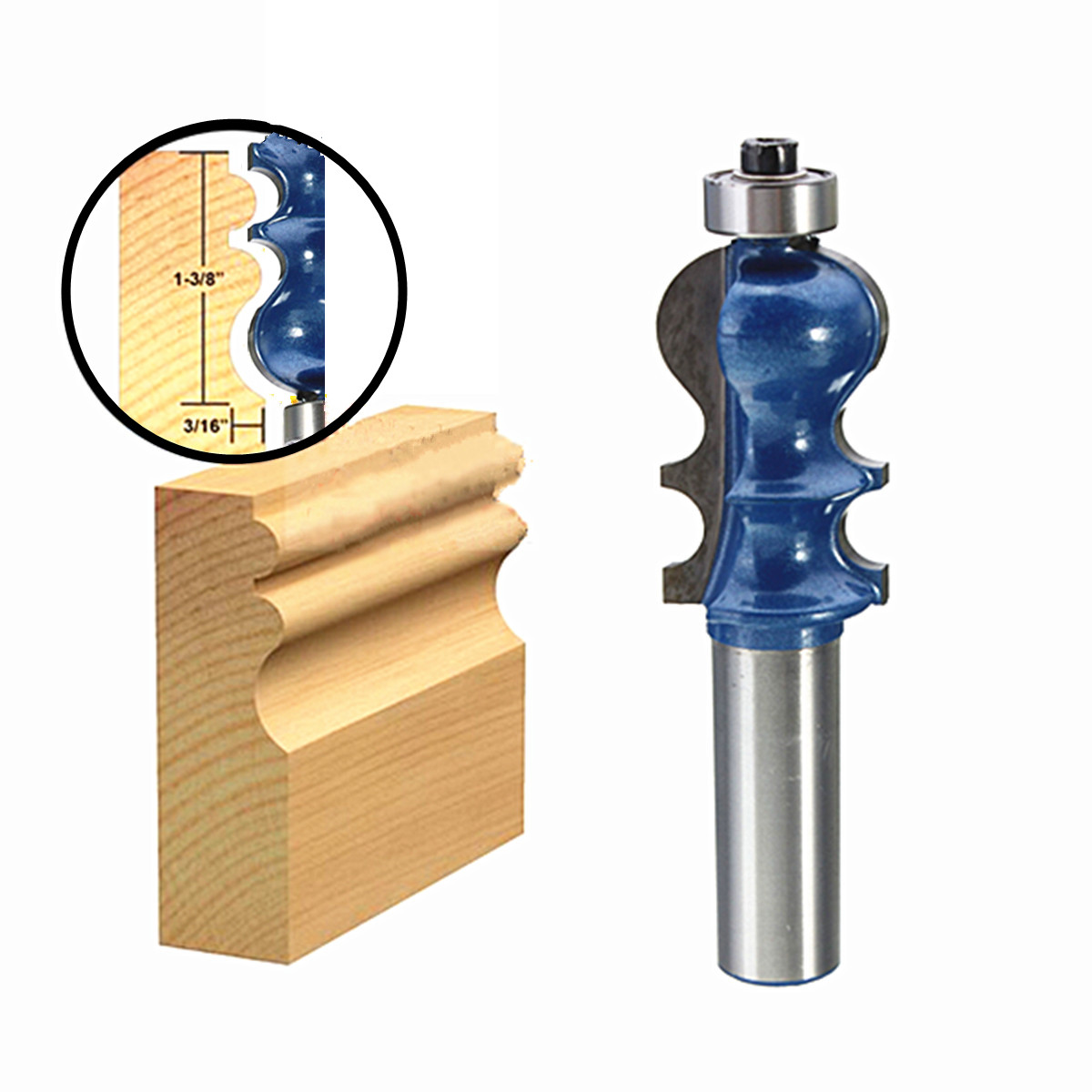 

Drillpro RB25 1/2 Inch Shank Router Bit Carbide Woodworking Cutter Engraving Trimming