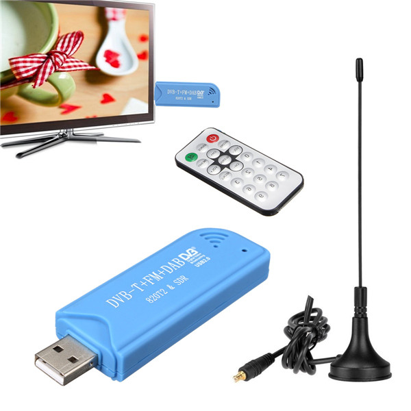 

USB 2.0 Digital DVB-T SDR DAB FM HDTV TV Tuner Receiver Stick For Windows XP