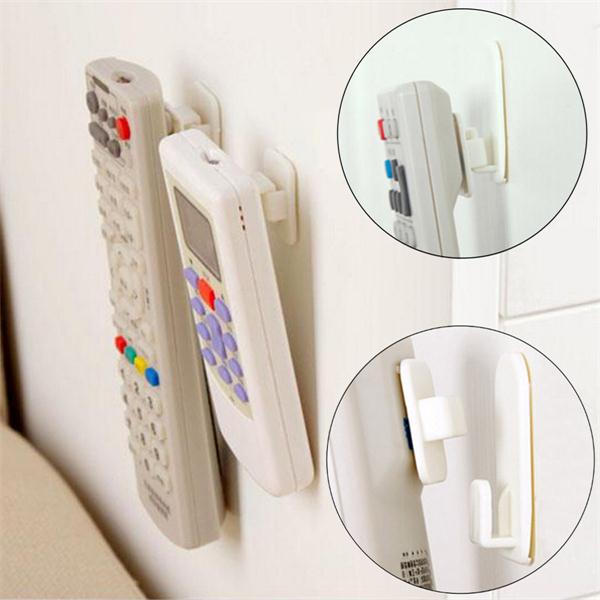 

2 Set TV Remote Control Air Conditioning Sticky Hook Self Adhesive Strong Hanger Holder Wall Sensor