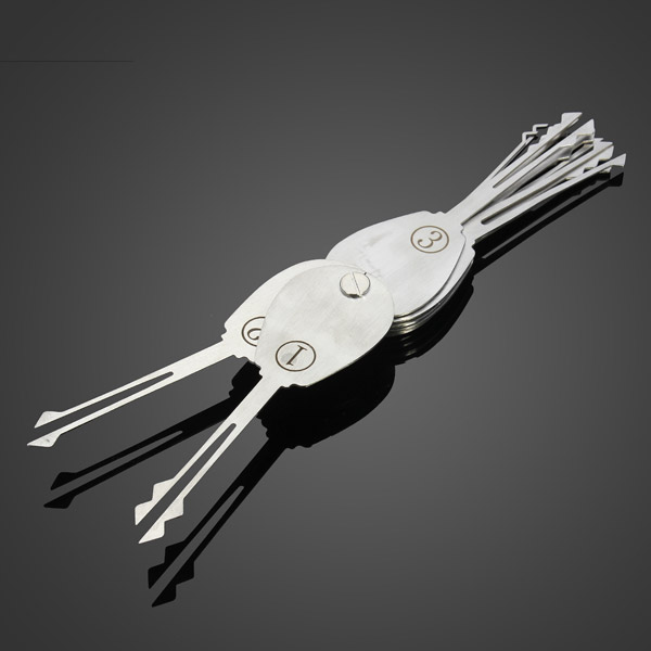 DANIU 20psc Foldable Car Lock Opener Double Sided Lock Pick Set Locksmith Tools