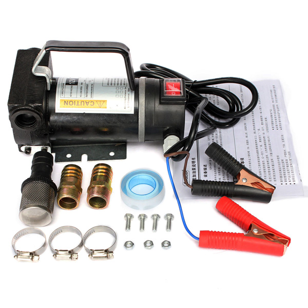 

12V Portable Fuel Diesel Pump Oil Transfer Pump Self Priming 45L/Min 200W Black
