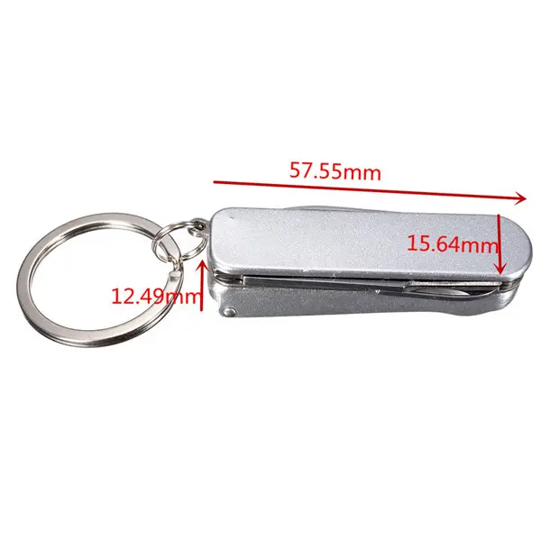 5 in 1 Pocket Multitool Nail Clipper Scissors Blade Stainless Steel