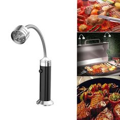 Protable LED Flashlight BBQ Grill Light Outdoor Super Bright Magnetic Base Barbecue Lights Soft Tube Torch Lighting Lamp Adjustable