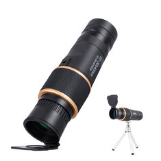 LUXUN 10-30x45 Zoom HD Telescope Metal Professional Monocular Retractable Telescopic with Tripod Phone Holder for Outdoor Camping Travel