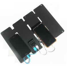 14W 5V ETFE Güneş Paneli Taşınabilir Katlanabilir Çanta Paneli Çift USB Çıkışlı Güneşli Cep Telefonu Şarj Aletleri Paneli