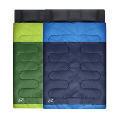 WIND TOUR Outdoor 2 Person Double Sleeping Bag With Pillows Cotton Filling Camping Hiking Comfortable Warm Sleeping Bag