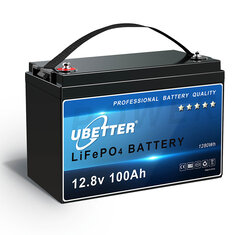 [EU Direkt] 12V 100Ah LiFePO4 Lithium-Batterie-Pack zur Notstromversorgung mit 10A BMS, perfekt für AGM-GEL, Wohnmobile, Solaranlagen, Wohnwagen, Off-Grid