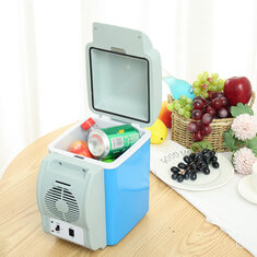 Prenosná chladnička s objemom 12V 7,5 l, s dvojitým použitím, kúrenie a chladenie, mraznička pre vonkajšie kempingové cestovanie