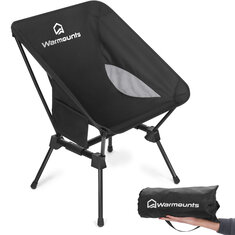 2ks TEPLOMONTÁŽE Přenosná turistická židle, 400LBS Skládací batohová židle boční kapsa, Ultralehká kompaktní plážová židle pro piknik turistiku rybaření
