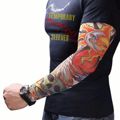 Homens Mulheres Mangas de Tatuagem de Nylon Elásticas Frescas Proteção Solar UV para Ciclismo, Pesca, Escalada