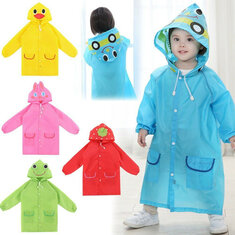 Children Kids Hooded Lightweight Poncho Raincoat Student Waterproof Rainwear For Rainy Day
