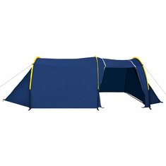 Namiot kempingowy 2 ~ 4 osoby Wodoodporny namiot tunelowy na zewnątrz Camping Piesze wycieczki Podróże Granatowy i żółty