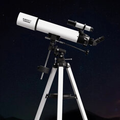 BEEBEST XA90 Professionelles refraktives astronomisches Teleskop 90 mm Apertur Vollbeschichtetes Glas Deutsches Äquatorialteleskop