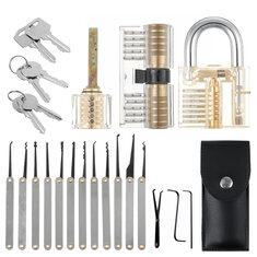 5/19/25PCS Kits de herramientas de apertura de cerraduras para la práctica de extracción de claves de cerradura de la caja de herramientas de la cerradura
