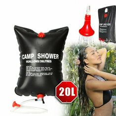 20L/40L Portable Solar Heated Shower Water Bag Temperature Display Outdoor Camping Heated Bathing Bag Picnic Hiking Water Storage