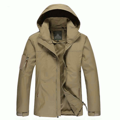  Size M-3XL Men Outdoor Casual Autumn Polyester Zipper Warm Coat Jacket Outwear