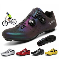 Sapatos de bicicleta atléticos auto-travantes, tênis de ciclismo macios e respiráveis para mulheres e homens.
