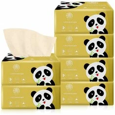 6packs Unbleached Toilet Paper Tissue Bamboo Toilet Paper Hypoallergenic Kitchen Toilet Paper Pumping Toilet Paper with Box