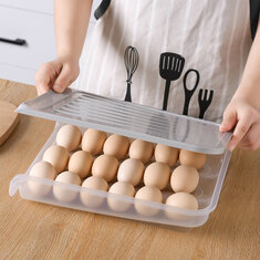Almacenamiento de huevos de cocina apilable y portátil con capacidad para 18 huevos, con rejilla, a prueba de polvo y para congelador
