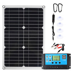 aşınabilir 30W 18v Güneş Paneli Çok Fonksiyonlu Güneş Şarj Kiti Su Geçirmez Acil Fotovoltaik Şarj için Açık Seyahat Kamp RV.