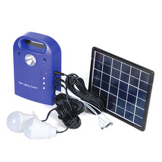 28Wh Portable Small DC Solar Panels Charging Generator Power Generation System With LED Bulb
