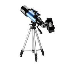[EU Direct] AOMEKIE 40070 66X HD Telescópio astronômico 70MM Refrator Telescópio para erguer ocular 3X Barlow Lens Finderscope com adaptador de tripé de telefone