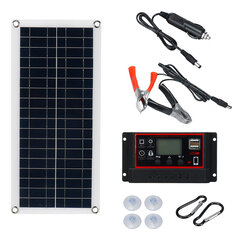 IPRee® 18V zonne-energiesysteem Waterdicht USB-opladen voor noodgevallen Zonnepaneel met 40A/50A/60A opladercontrollerkit Camping Reizen Stroomopwekking