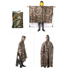 3 I 1 Multifunktionell Raincoat Poncho Ryggsäck Camouflage Regnskydd Segling Tent Rainning Kläder