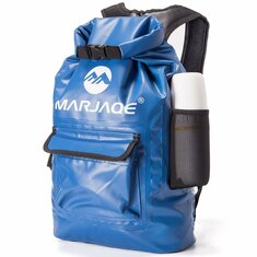 กระเป๋าสวมเปื้อนน้ำ PVC 22L กิจกรรมกลางแจ้งพับได้สำหรับการเดินป่าชายหาดว่ายน้ำล่องแล่นแม่น้ำมหาสมุทร