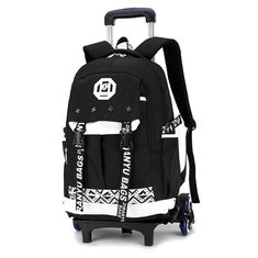 26L Boys Kids Children Travel Luggage School Bag Trolley Backpack With Three Wheels