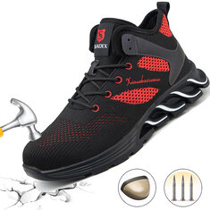 Men Women Safety Shoes Steel Toe Cap Work Shoes Mesh Anti-slip Sneakers Walking Hiking Jogging Running Shoes