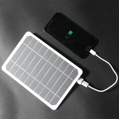 Panel solar de alta potencia de 205 * 140 mm, 5 V, 5 W para teléfono móvil, banco de energía solar USB, batería, cargador solar para camping