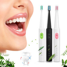 Seyahat Şarj Edilebilir Ultrasonik Elektrikli Diş Fırçası Su Geçirmez 3 Temizleme Modu Diş Temiz + 4 Kafaları