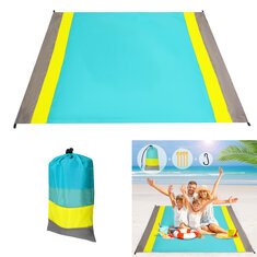 Der SGODDE Strandmatte für 4-6 Personen besteht aus 210T Polyester, ist wasserdicht, leicht und groß genug für ein Picknick im Freien, am Strand oder im Garten.